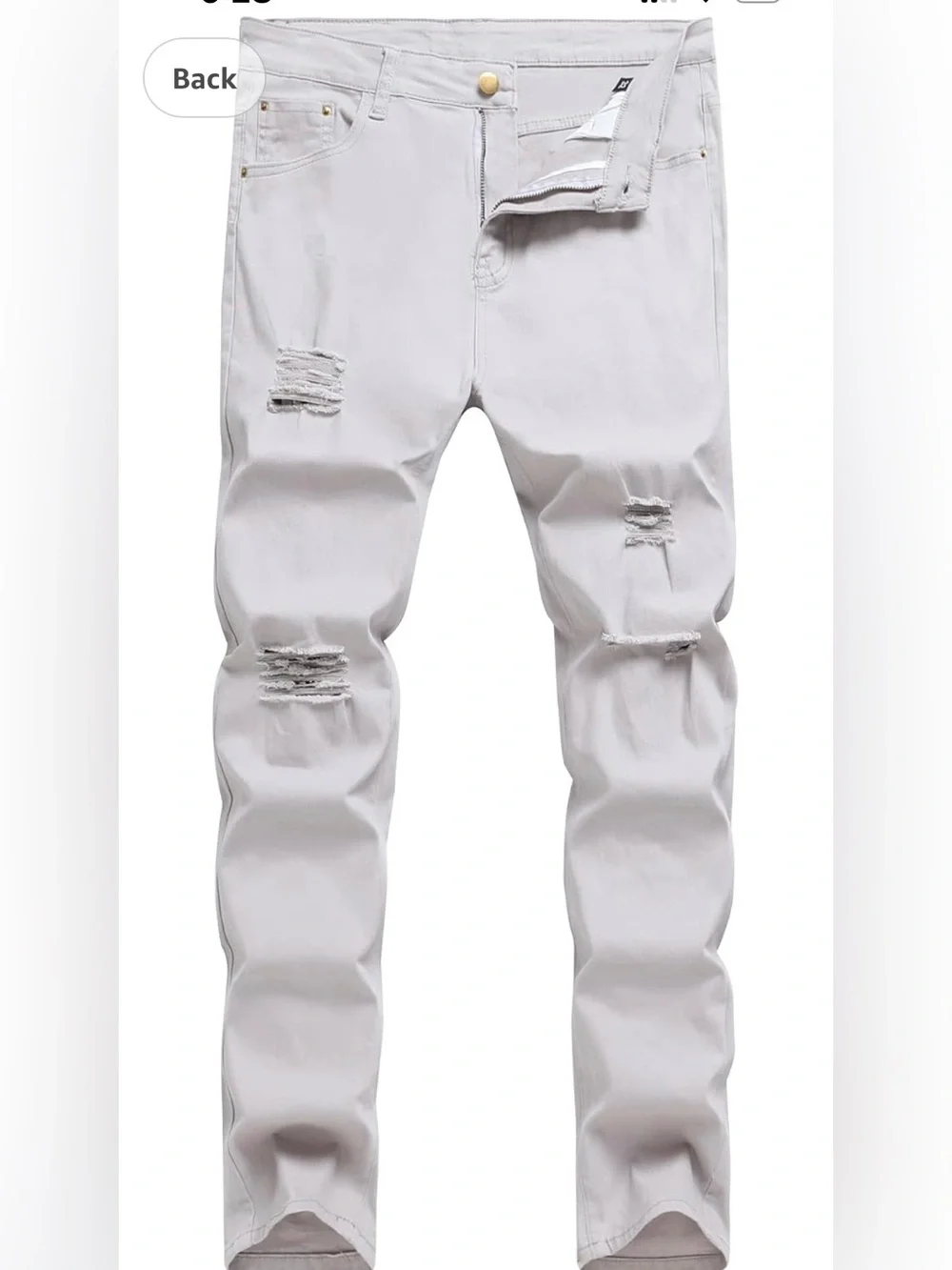 Men’s Grey Distressed Skinny Stretch Denim by WULFUL; Size 32 -NWT Discontinued!